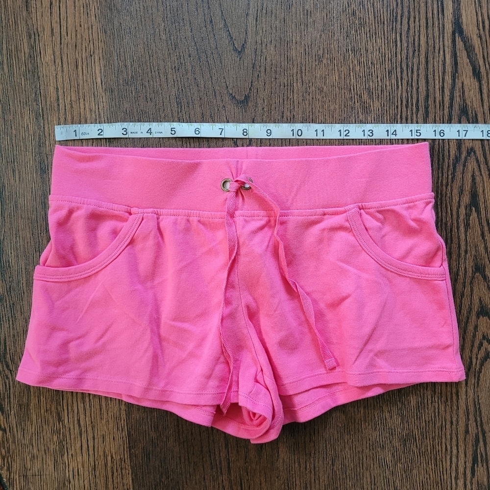 OP Pink Drawstring Waist Casual Short Shorts Size Junior's Medium 7/9 - Picture 3 of 7
